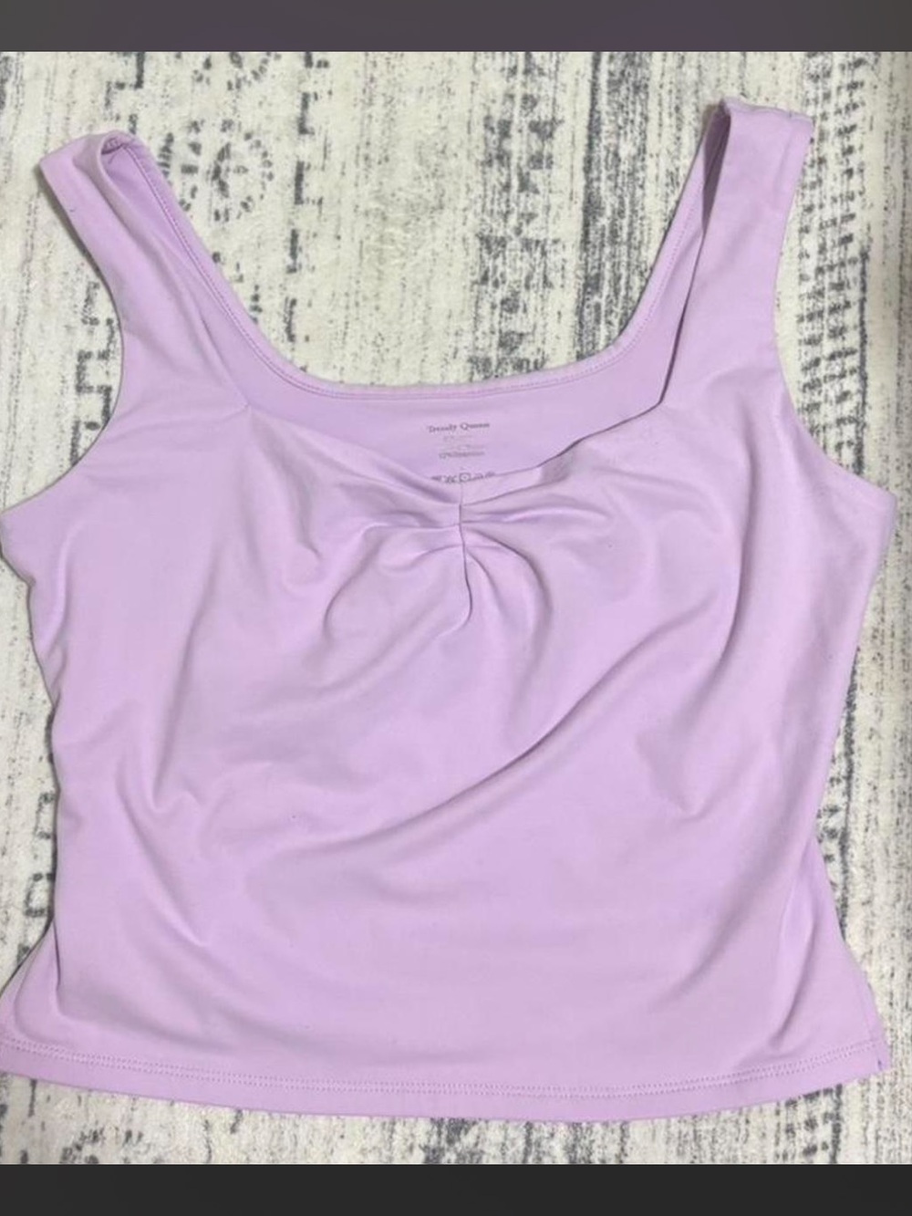 Trendy Queen lavender polyester & spandex tank top